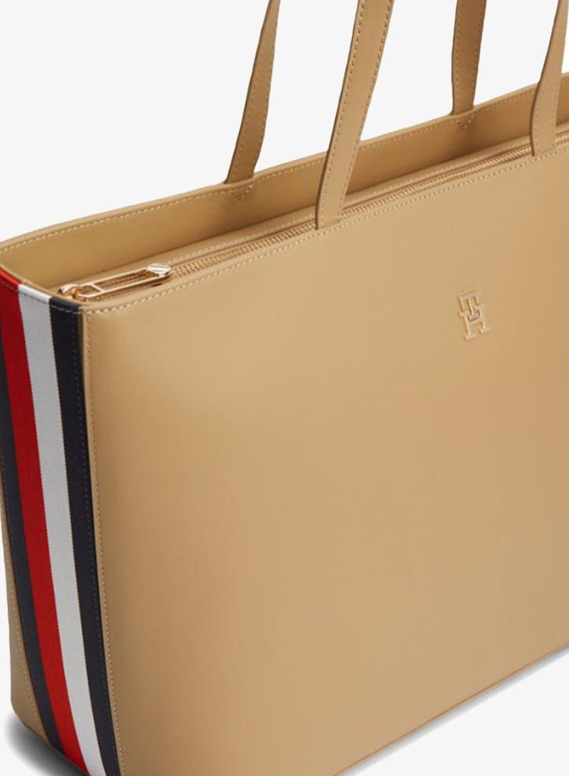 TOMMY HILFIGER TH Monogram Plaque Tote Bag - Image 5