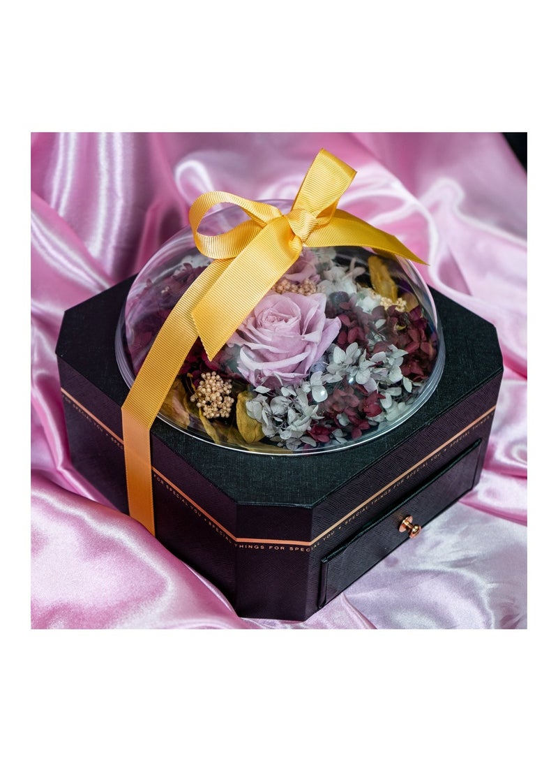   صوفيا طبيعة محفوظة من صوفيا إلى الأبد، وردة أبدية حقيقية في غطاء أكريليك زهرة محفوظة مع صندوق فاخر - هدية لصديقتك والزوجة وعيد ميلاد الزفاف - Image 3
