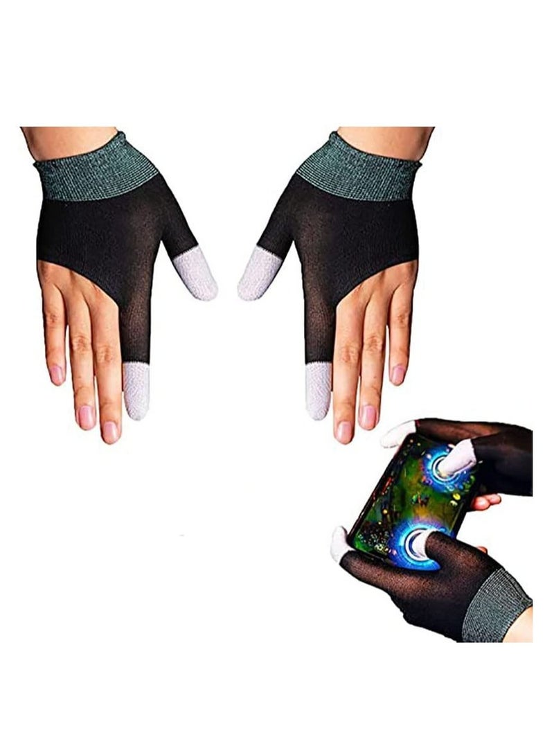 Finger Cover Breathable Game Controller Finger Sleeve 1Pair The latest silver fiber G1 material For Pubg Sweat Proof Touch Screen Gaming Thumb Gloves For All Mobile One pair  - Image 1