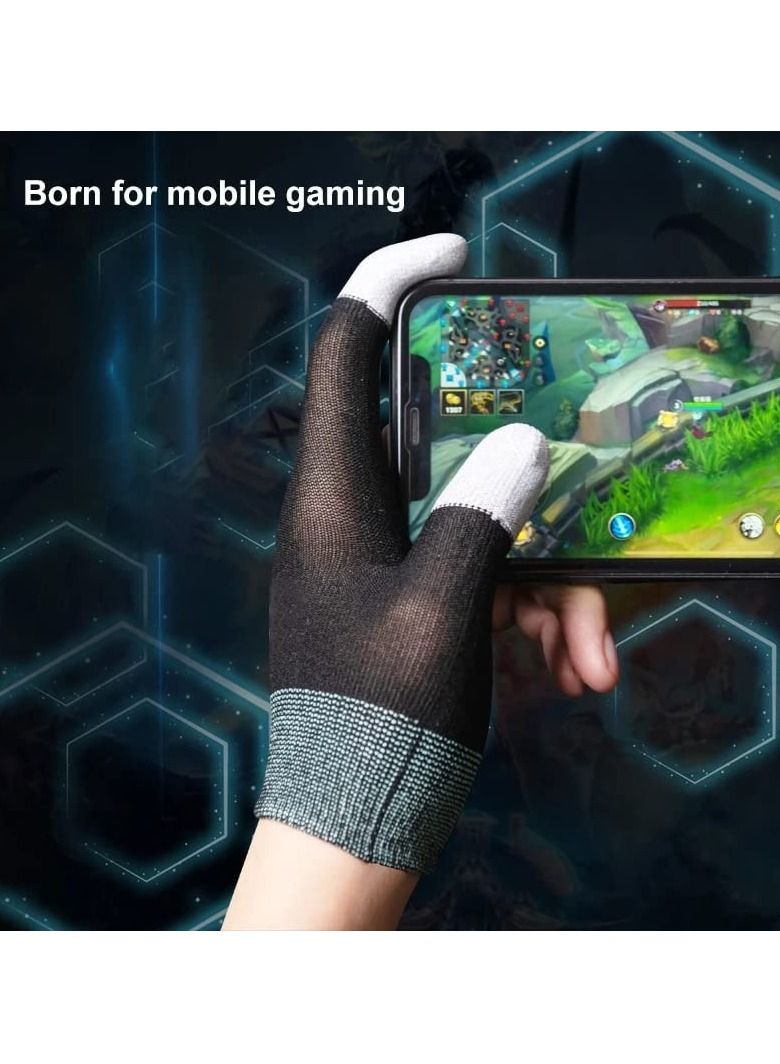 Finger Cover Breathable Game Controller Finger Sleeve 1Pair The latest silver fiber G1 material For Pubg Sweat Proof Touch Screen Gaming Thumb Gloves For All Mobile One pair  - Image 4