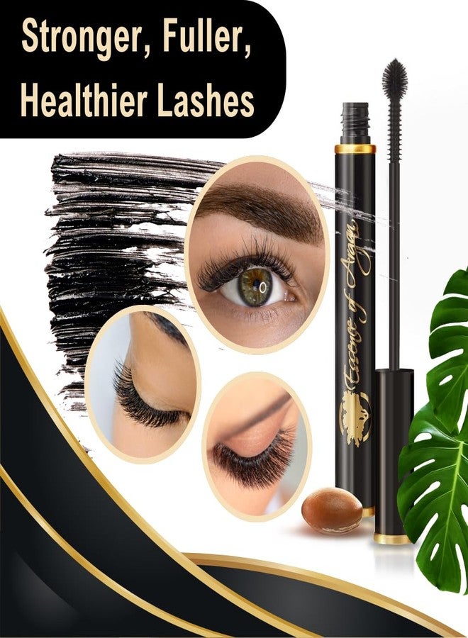 Essence of Argan Lash Conditioner Mascara with 100% Pure Organic ECOCert Argan Oil - Waterproof Black Mascara with Beeswax and Candelilla for More Volume & Longer, Stronger Lashes (0.25 oz) - Image 3
