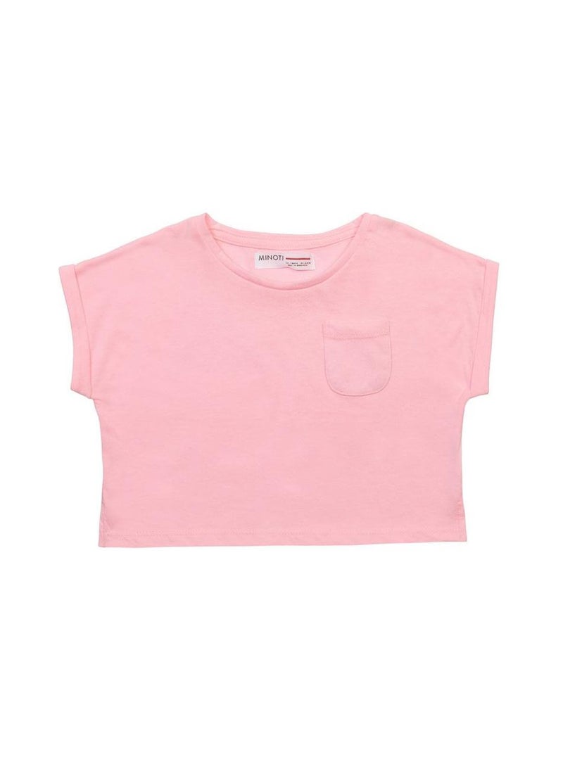 MINOTI Girls Short Oversized T-Shirt with Pocket - Image 2