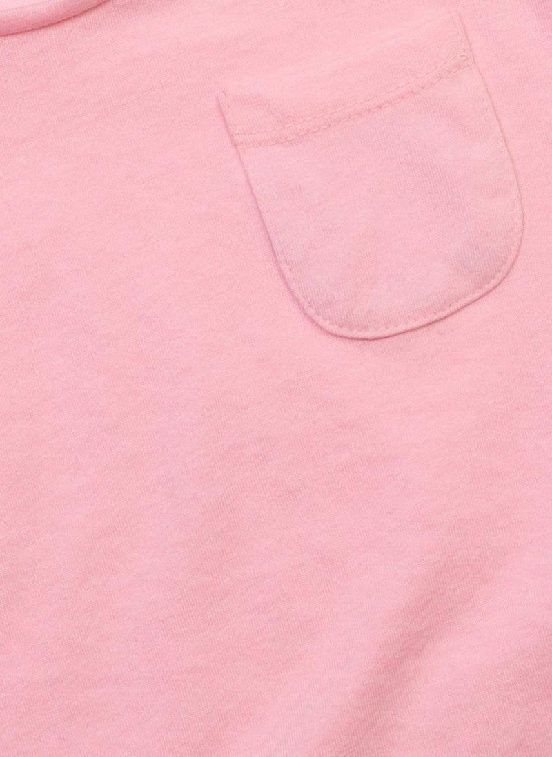 MINOTI Girls Short Oversized T-Shirt with Pocket - Image 4