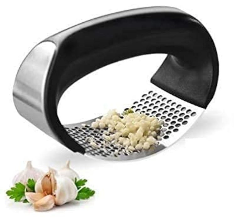 SmartCam® Multi-Function Grinding Slicer Stainless Steel O-Shaped Garlic Ginger Press Hand Held Kitchen Rolling Crusher Vegetable Tool - Image 2