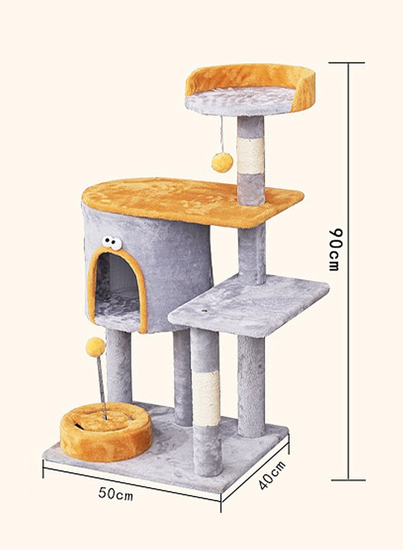 Kidle Cat Climbing Frame, Cat Tree Toys Cat House Cat Jumping Platform Claw Scratching Post 50*40*90cm - Image 2