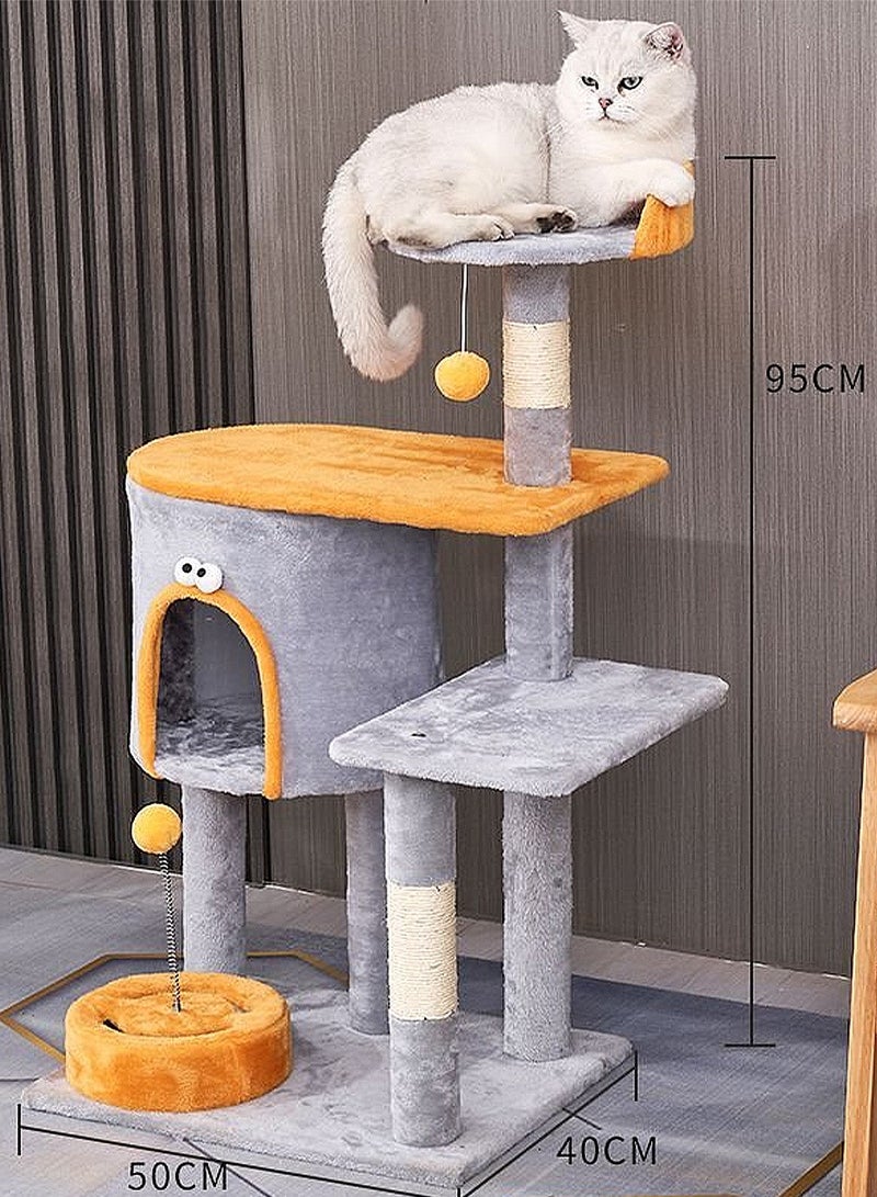 Kidle Cat Climbing Frame, Cat Tree Toys Cat House Cat Jumping Platform Claw Scratching Post 50*40*90cm - Image 4