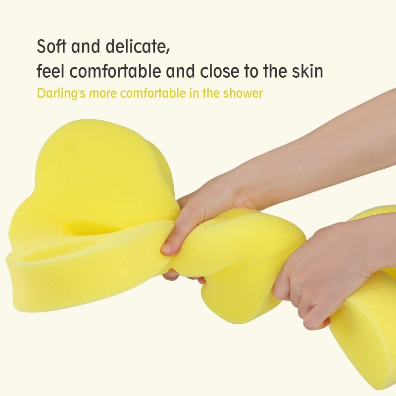 KECUCO Baby Bath Cushion Infant Bath Mat, Pad & Sponge for Toddler, Infant & Newborn (Yellow-Style4) - Image 5