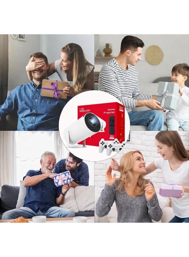 X30 Game Projector with Controllers 2 in 1 Portable Game Projector 30000 Plus Games Multiple Emulators - Image 3