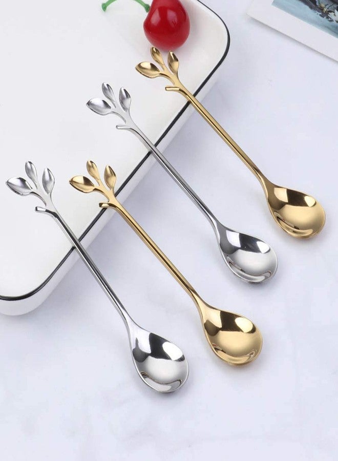 KUMOOM 12-Pack Stainless Steel Creative Coffee & Dessert Spoons, 4.8 Inches (Silver, Style 4) - Image 5