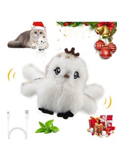 GIGWI Gigwi Interactive Cat Toys for Indoor Cats, Flapping and Chirping Catnip Toys for Cat Exercise, Automatic Cat Toy with Beating Wings & Real Feather Tail, Rechargeable Cat Kicker Toy Prince  - Image 1