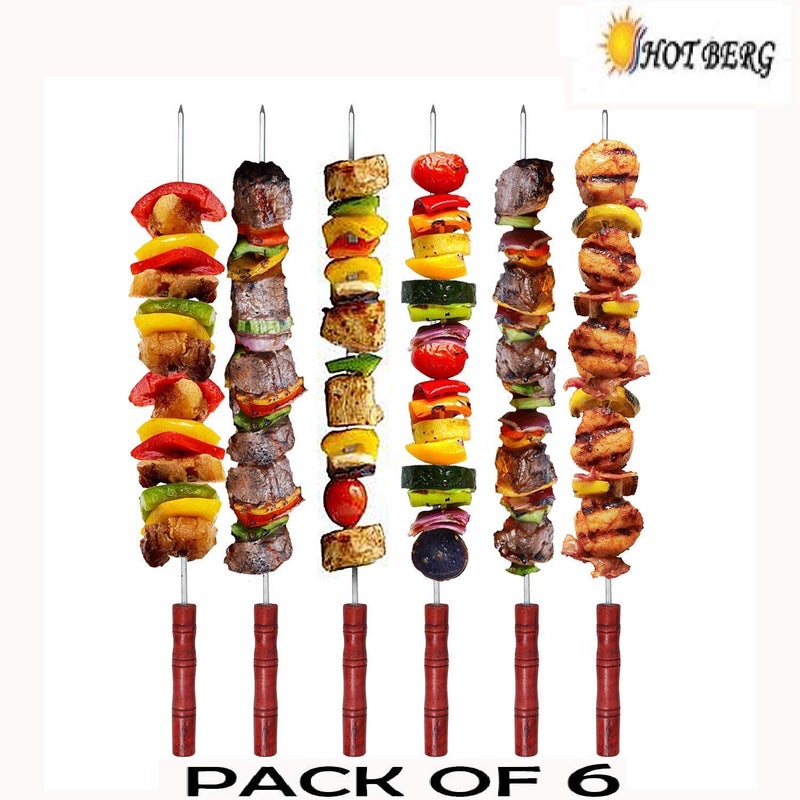 HotLife HOTLIFE Portable Outdoor Barbecue Charcoal BBQ Grill Tandoor Barbecue Griller With Wooden handle Stick for Camping Picnic and Travelling Charcoal Grill MEDIUM - Image 2