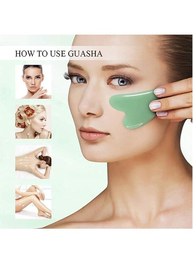 ORiTi Gua Sha Facial Massage Tool Natural Jade Stone For SPA Acupuncture Therapy  - Image 5
