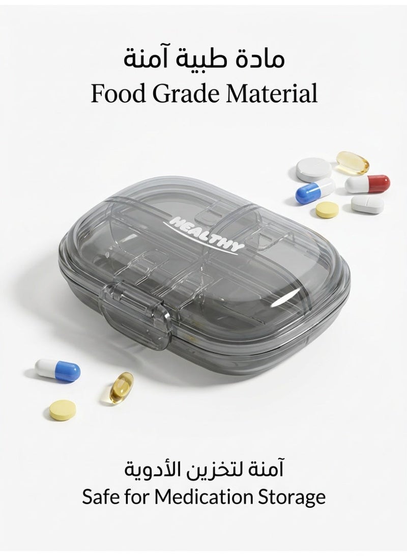 منظم حبوب الدواء اليومي، مخزن حبوب الدواء المحمول، منظم علبة حبوب الدواء، حاوية حامل أدوية لأسبوع كبير مع 7 شبكات لمكملات الدواء، زيت السمك - Image 2