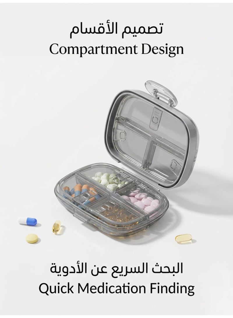 منظم حبوب الدواء اليومي، مخزن حبوب الدواء المحمول، منظم علبة حبوب الدواء، حاوية حامل أدوية لأسبوع كبير مع 7 شبكات لمكملات الدواء، زيت السمك - Image 3