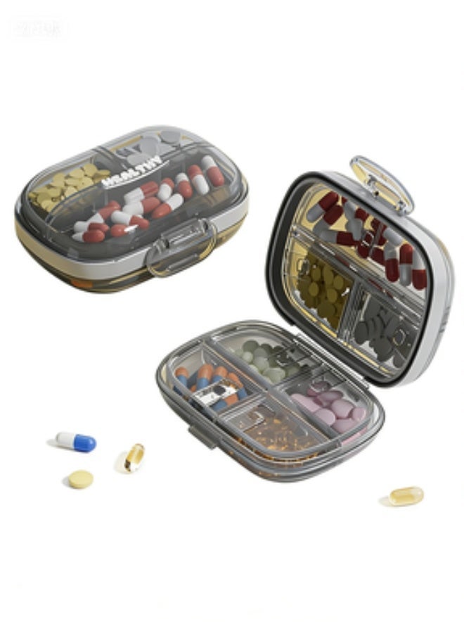 منظم حبوب الدواء اليومي، مخزن حبوب الدواء المحمول، منظم علبة حبوب الدواء، حاوية حامل أدوية لأسبوع كبير مع 7 شبكات لمكملات الدواء، زيت السمك - Image 1