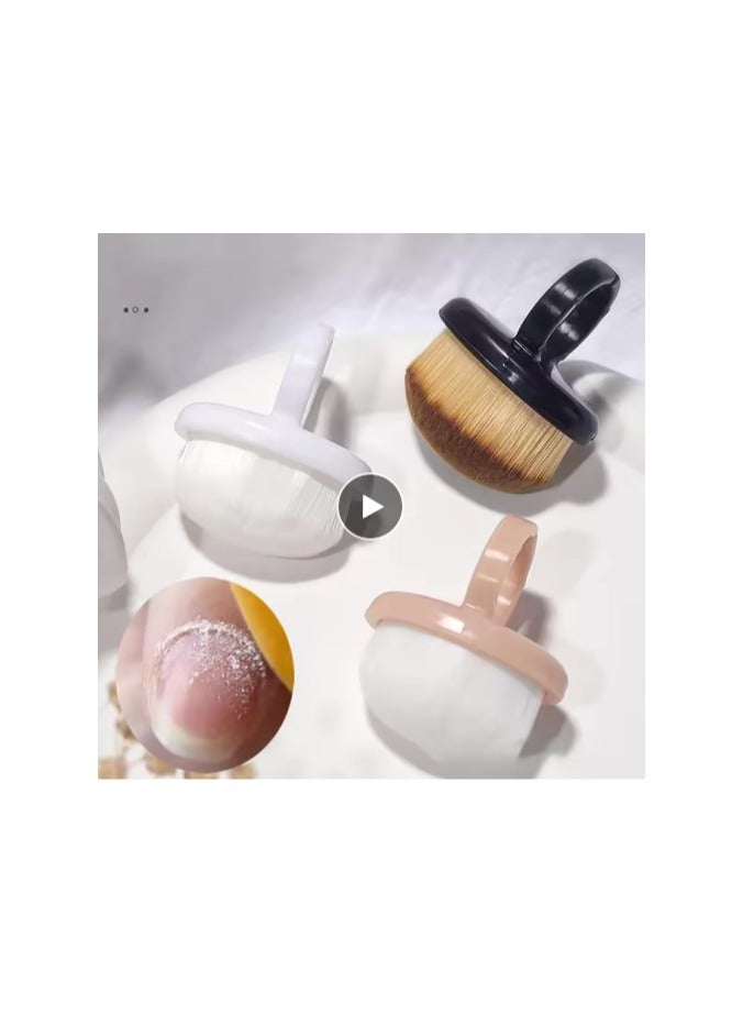 Goolsky Nail Ring Dust Brush Remove Nail Dust Acrylic UV Gel Polish Powder Cleaning Tool Adjustable Makeup Brushes Manicure Accessories - Image 1