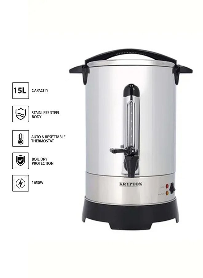 كريبتون غلاية كهربائية من الستانلس ستيل 15 L 1650 kW KNK6324 فضي - Image 1