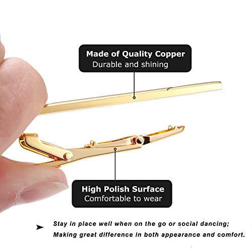 Jstyle 12 Pcs Tie Clips for Men Classic Tie Bar Clip Set for Regular Ties Necktie Tie Bar Pinch Clips for Wedding Anniversary Business Luxury Box - Image 4