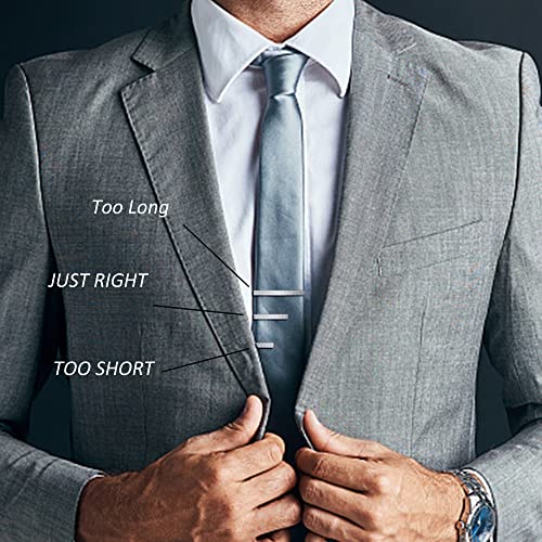 Jstyle 12 Pcs Tie Clips for Men Classic Tie Bar Clip Set for Regular Ties Necktie Tie Bar Pinch Clips for Wedding Anniversary Business Luxury Box - Image 3