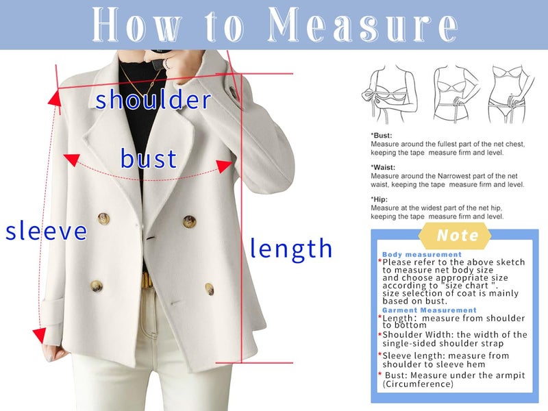 chouyatou Womens Fall Winter Casual Business Wool Blend Coat Loose Double Breasted Dressy Blazer Pea Coat (Large,Grey) - Image 5