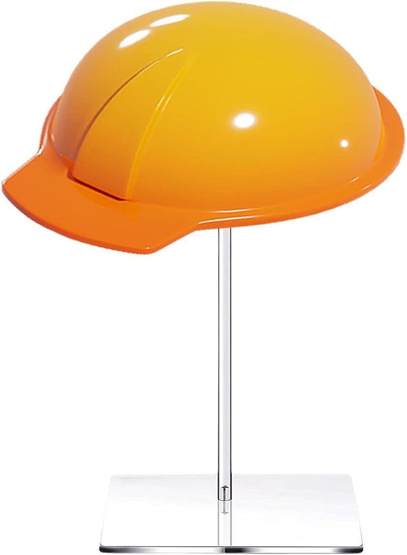 GGOOT Acrylic Hat Stand, Wig Display Rack Clear Pedestal Stand, Hat Organizer For Baseball Caps, Cowboy Hat Rack Hat Holder With Round Base - Image 1
