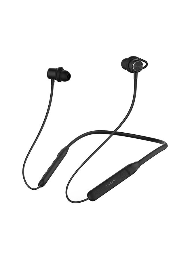 Lazor Groove Audio Dual Dynamic Drivers Bluetooth Headphones, Neckband Wireless Earbuds with Crossover Bluetooth 5.0 Headset Sports Earphones 14 to 16 hours playback time EA106 Black - Image 1