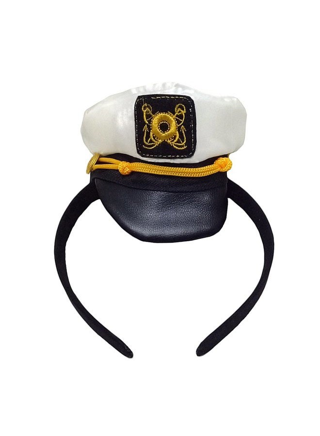 Tigerdoe Sailor Hat - Yacht Captain Hat - Costume Headbands - Mini Hat Headbands - (2 Pack) Black White - Image 3