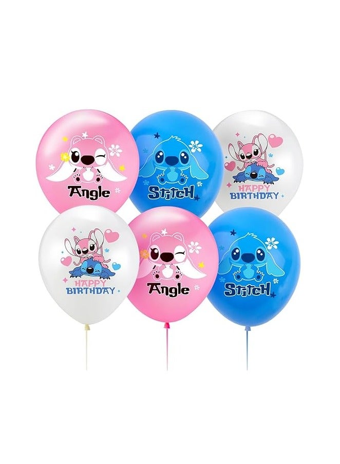 Party Cartoon theme birthday party decoration, balloon set 12 balloons 4 white, 4 pink, 4 blue - Image 4
