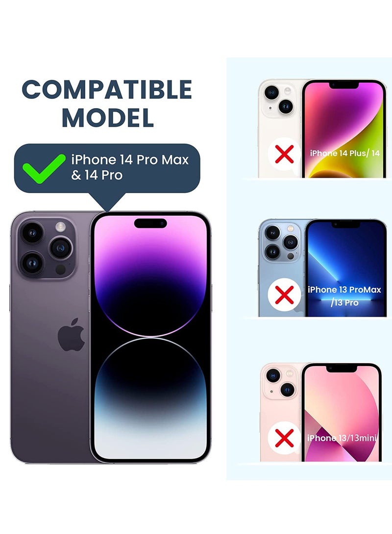 Camera Lens Protector, Keep Original Camera HD Glass Metal Camera Lens Screen Cover Film for iPhone 14 Pro Max / 14 Pro Accessories Silver - Image 2
