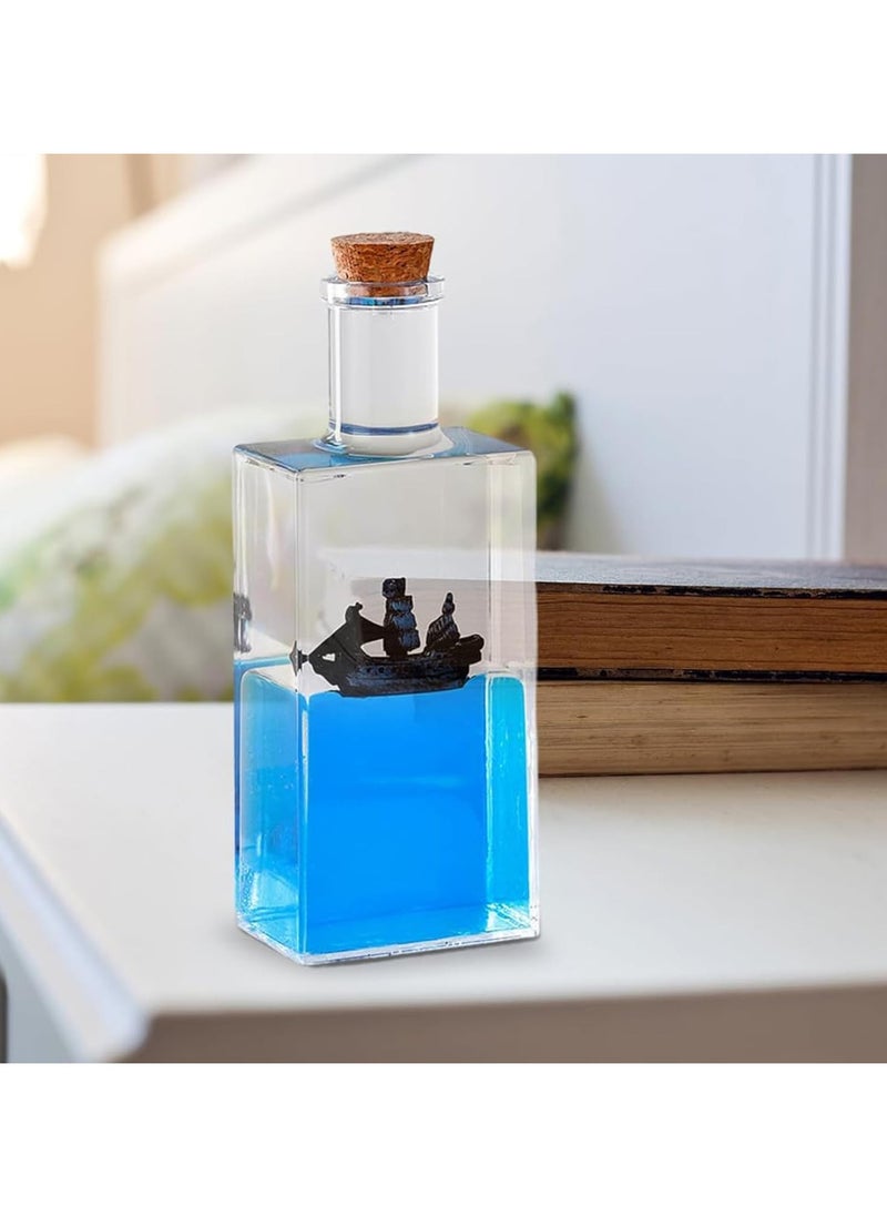SNW - Cruise Ship Fluid Drift Bottle, Unsinkable Boat in a Box, Titanic Cruise Ship Model Liquid Wave Cruise Ship Decoration, Cruise Ship That No Longer Sinks Toy, for Car Display Cases and Gifts - Image 1