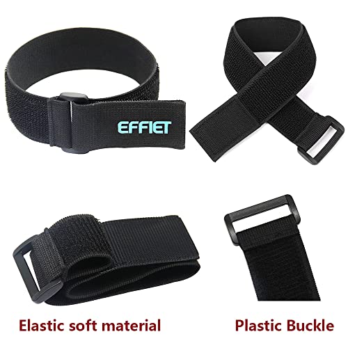 EFFIET 3 Packs Elastic Hook and Loop Cinch Straps for Car Visor Glasses Holder, EFFIET Adjustable Storage Strap Extension Cord Wrap Magic Securing Organizer for Camping Gear, Yoga Mat, Knee Pad Strap - Image 2