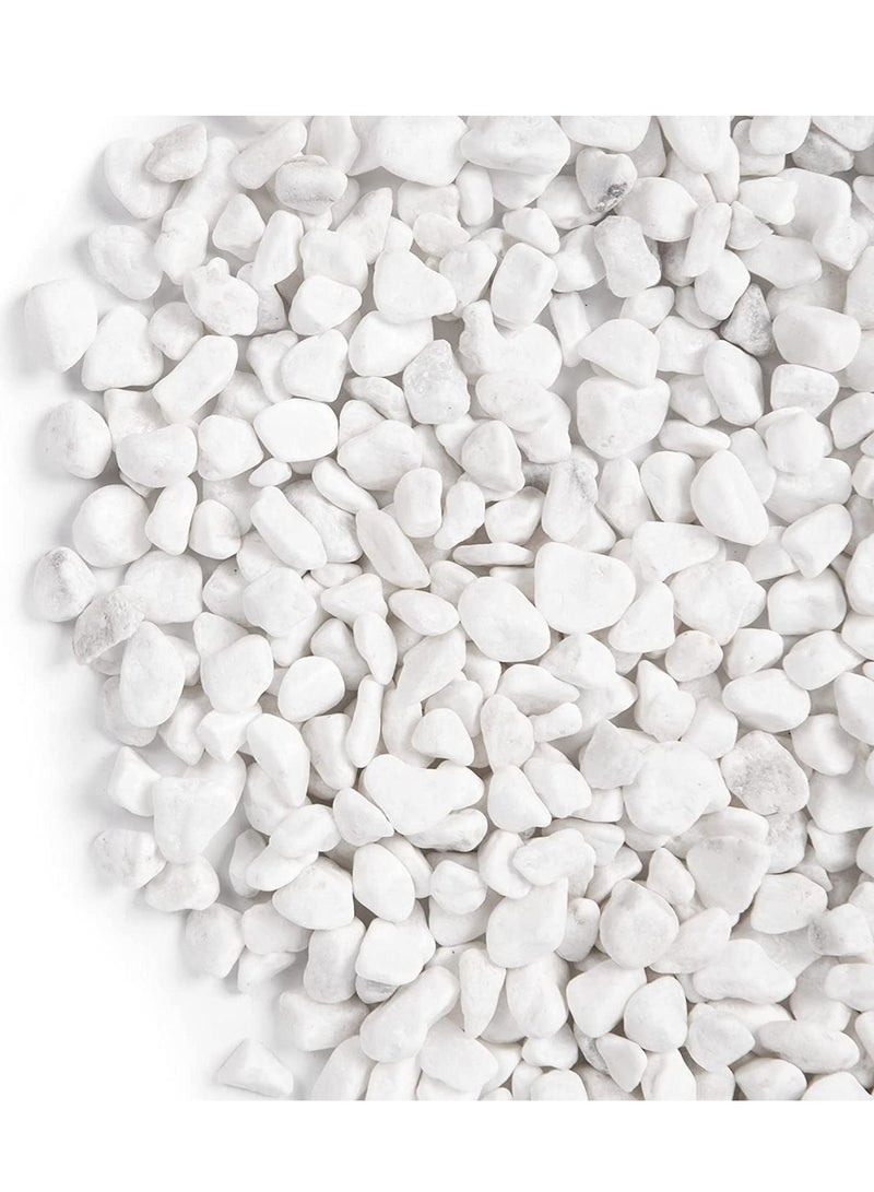 White Decorative Pebbles Natural River Rock Pebbles for Plants, Home DIY Decor,Aquarium Gravel,Vase Fillers,Fairy Garden,Landscaping Outdoor Stones 3-5mm (10KG) - Image 3