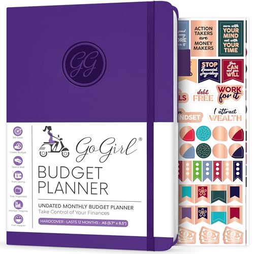 GoGirl Budget Planner – Monthly Financial Planner Organizer Budget Book. Expense Tracker Notebook Journal to Control Money, A5 (Purple) - Image 1