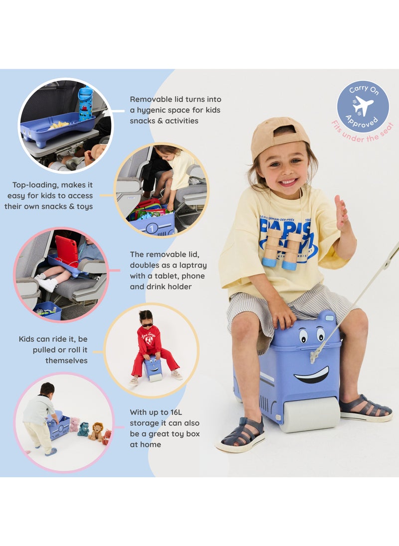 Little Rolla Little Rolla Ride- On Suitcase Car Blue  - Image 1