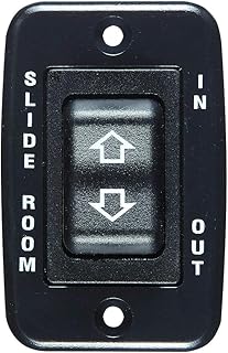 RV Designer RV Designer S141, Slide In / Slide Out Contoured Switch, 20 Amp Continuous, 40 Amp Peak, Black, DC Electrical  - Image 1