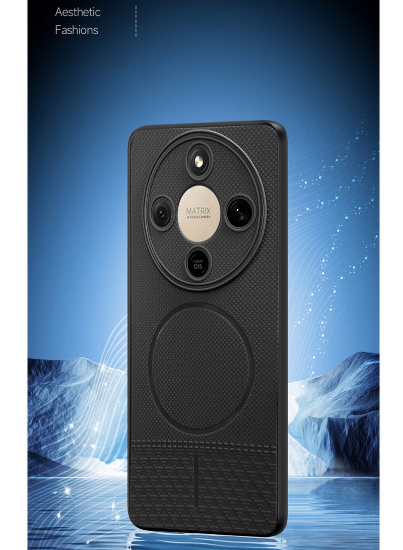 Wtech Honor X9d 5G 2025 Silicone Texture Case Cover (MCRPSN) - Black - Image 4