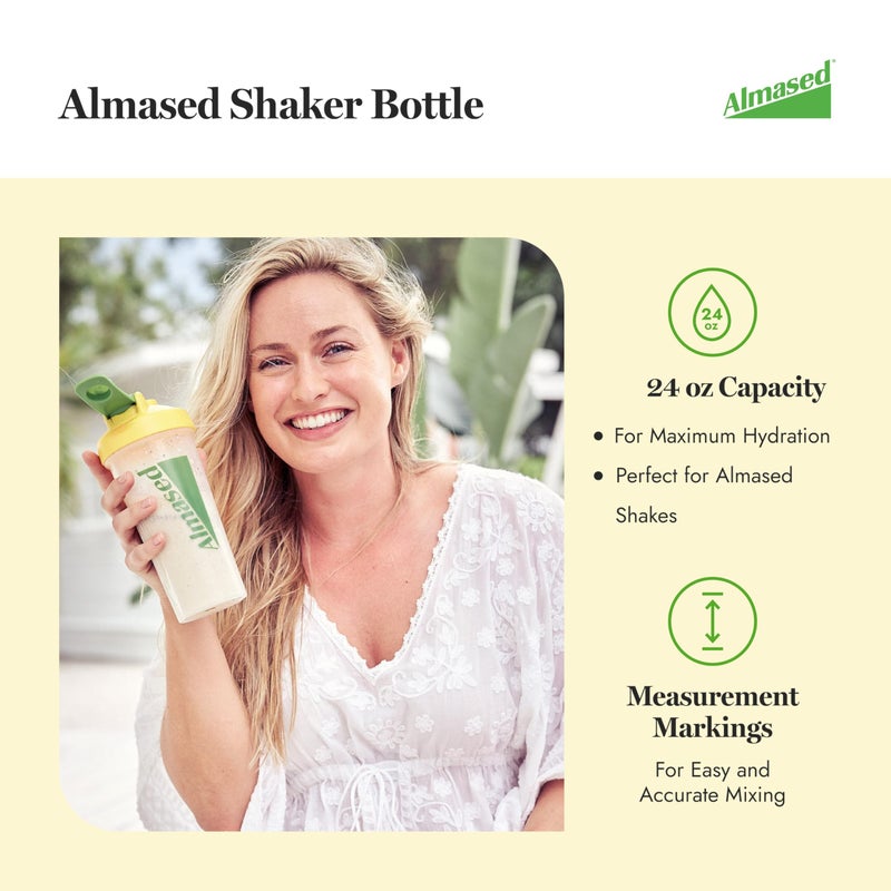 Almased Protein Shaker Bottle | For Protein Mixes | Smoothie Bottle | Perfect Shaker Cups for Protein Shakes and Preworkout, 24 Oz capacity (700 ML) - Image 2