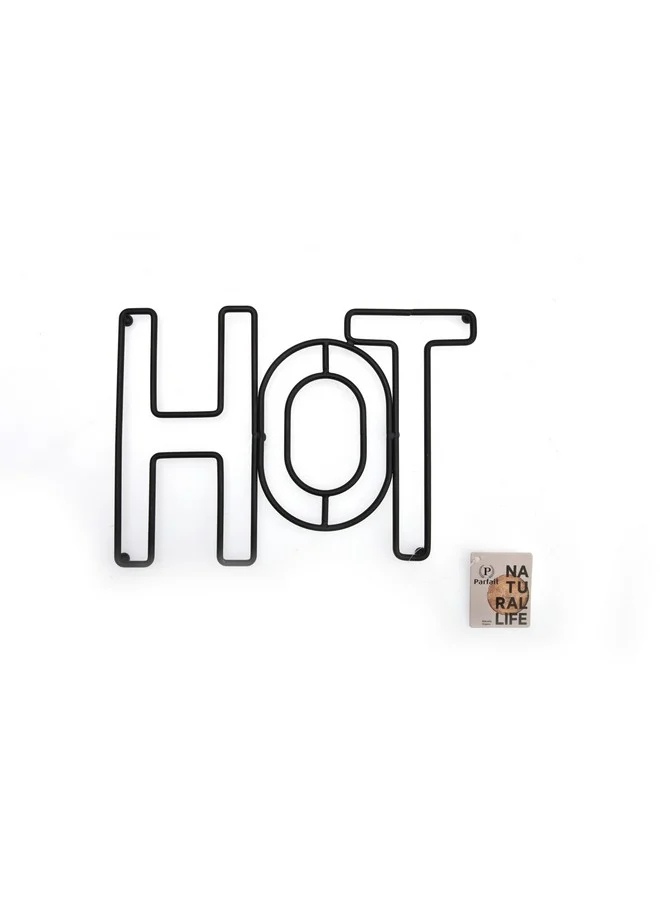 PARFAIT Hot Design Durable Steel Kitchen Trivet Black 1.2 x 16.5 x 24 cm N-D111KX0001