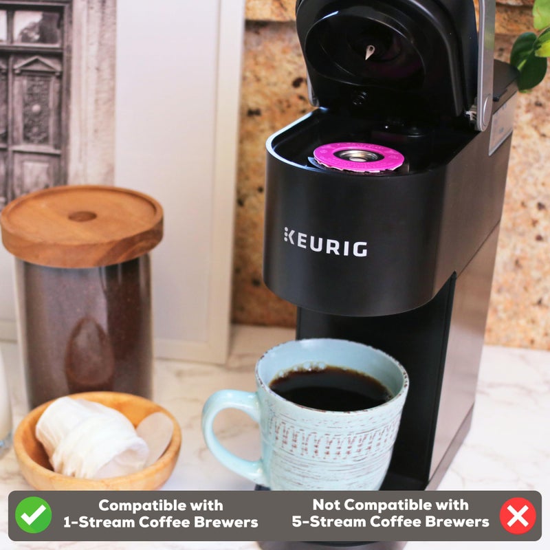 Perfect Pod EZ-Cup Stainless Steel 1-Stream Reusable K Cup Coffee Pod for Keurig + 25 Disposable Paper Filters - Refillable Capsule Compatible with Keurig and Other Select Coffee Makers - Image 4