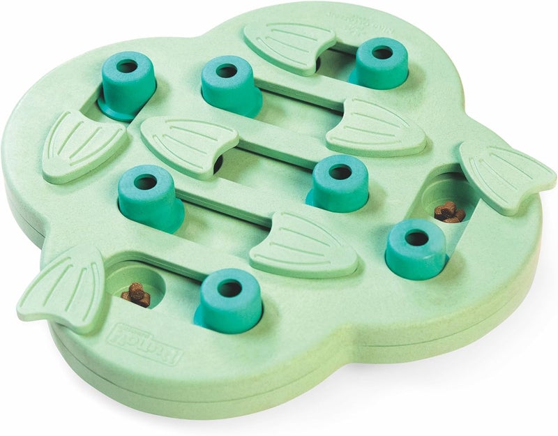 Outward Hound Nina Ottosson Puppy Hide N' Slide Green Interactive Treat Puzzle Dog Toy - Image 1