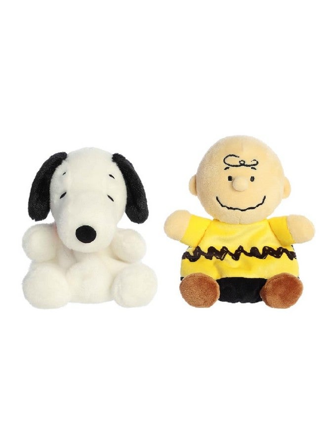 AURORA مجموعة أروورا من دمى الفول السوداني بالما Palm 2 قطعة 5" ، سنوبي وتشارلي براون - Image 1