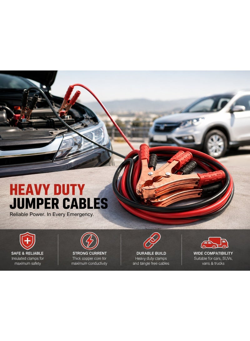 العييجة Alayjah, Heavy Duty Car Jumper Cables 1500AMP, Emergency Battery Booster, 1 Piece, For Jump Starting Dead or Weak Batteries with Carry Bag - Image 2