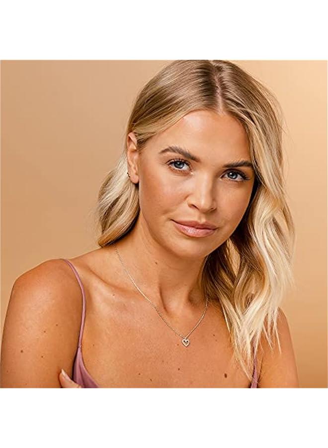 PAVOI 14K Gold Plated Cubic Zirconia Heart Necklace | Cute Dainty Love Pendant Necklaces for Women - Image 2