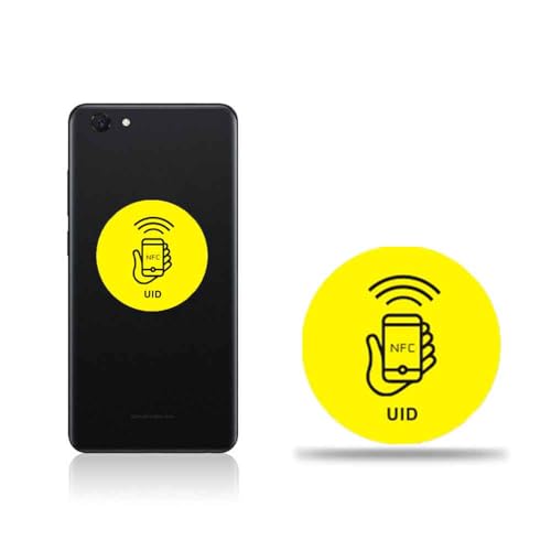 ARICEAN 13.56 MHz UID Writable Rewritable Clone IC Smart Keychain, RFID Blank Sticker for Access Control Key Sticker Rewritable Compatible with MIFARE Classic 1K (2 PCS) - Image 1