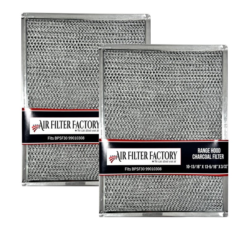 Air Filter Factory Carbon Filter BPSF30 99010308 Replacement For Broan QS WS NONDucted Measures 101316 X 13516 X 332 USA Made Range Hood Charcoal Carbon Filters 2Pack