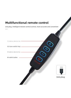 General 26cm Mobile Phone Live Fill Light Tripod Led Ring Light Desktop Selfie Anchor Beauty Photo Desktop Light-Color:10 Inch Fill Light Bracket Bluetooth Remote Control  - Image 4