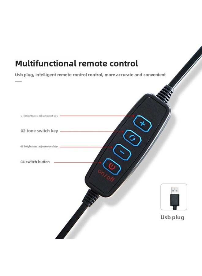 general 26cm Mobile Phone Live Fill Light Tripod Led Ring Light Desktop Selfie Anchor Beauty Photo Desktop Light-Color:10 Inch Fill Light Bracket Bluetooth Remote Control - Image 4