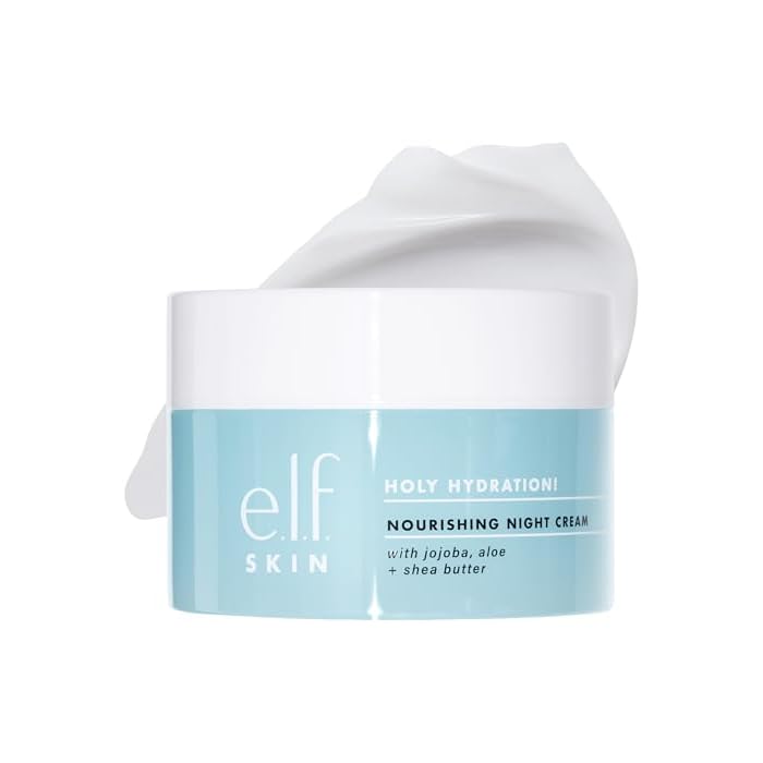 e.l.f. SKIN Holy Hydration! Nourishing Night Cream, Ultra-Hydrating Moisturizer, Infused with Shea Butter, Soothes Skin, 1.76 Oz (Packaging May Vary)