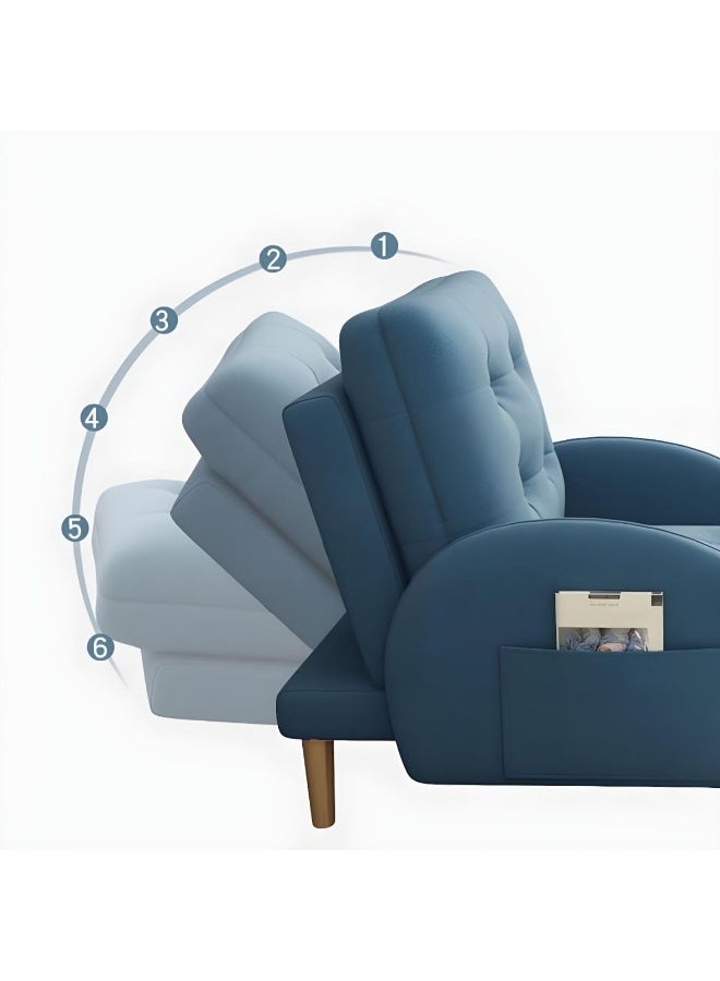 Ripple FURNITURE UAE Homes Modern Tufted Accent Chair with Ottoman, Fabric Upholstery, 4-Leg Base (Light Grey) - Image 3