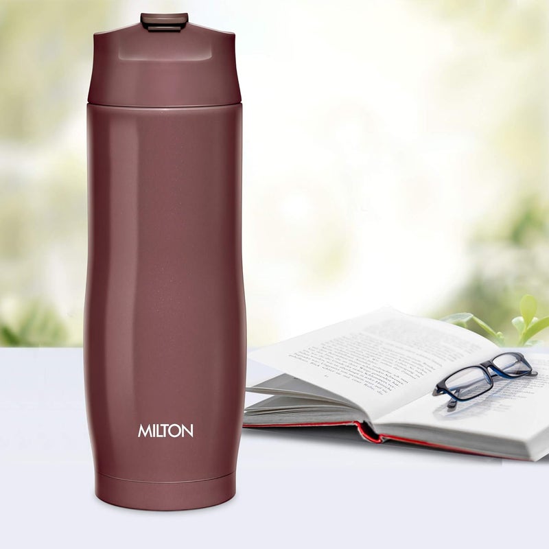 Milton Milton Revive Stainless Steel Double Walled Vacuum Insulated Flask with Locking Lid, 480 ml, Brown, Coffee/Tea Carafe Heat & Cold Retention, Leak Proof, Rust Free, Easy to Carry - Image 5